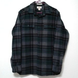 L.L. Bean Slytherin tartan plaid hvywght flannel